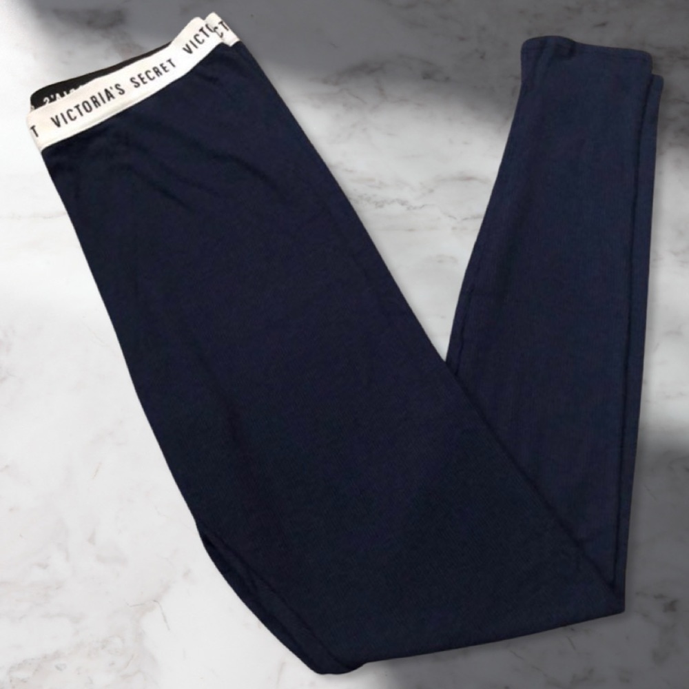 Logo Waistband Ribbed Lounge Leggings